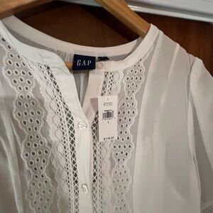 White with eyelet details with slip